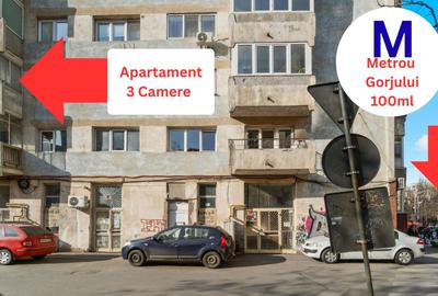 Apartament cu 3 camere, mobilat în Lujerului