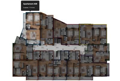 Ap. 3 camere, 2 bai, bucatarie separata, balcon, 84m, PRETURI PROMOTIONALE! - 3