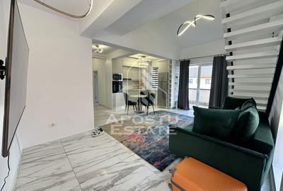 Penthouse cu 3 camere semidecomandat, mobilat în Giroc