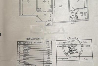 3 Camere- Etaj 1/8 -Centrala proprie- Piata Rahova - 10