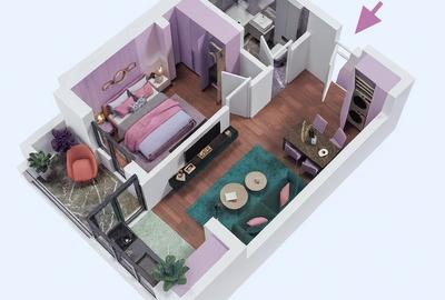 Studio 44mp ~ Bloc Nou, Zona linistita, Parc, Metrou M2 - 5