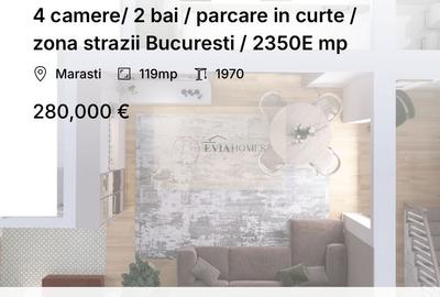 4 camere/ 2 bai / parcare in curte / zona strazii Bucuresti / 2350E mp - 1
