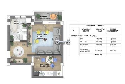 Ap.1 camera, decomandat, 40mp,Bucium-Visan, 0% comision - 1
