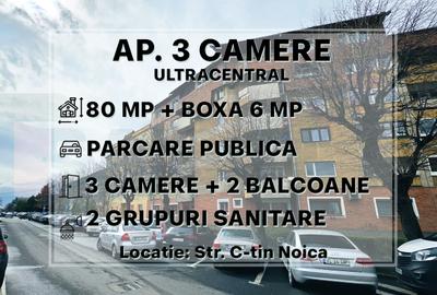 Ap. cu 3cam + Boxa, Ultracentral, 2 bai, 80 mp, decomandat |VIDEO - 1