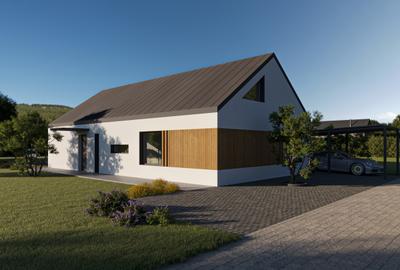 Case individuale cu pompă de căldură geotermică cu 100% energie verde, nZeb - 1