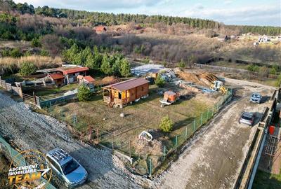 Teren intravilan 520 mp cu casuta din lemn,zona linistita,aproape de oras,Sancra - 1
