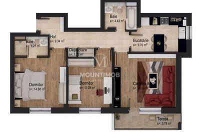 3 camere Tractorul–Coresi | Parcare+Boxă | Încălzire pardoseală - 14