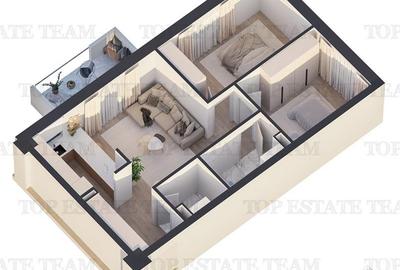 Apartament 2 camere bucatarie inchisa bloc nou Sos.Alexandria - 2