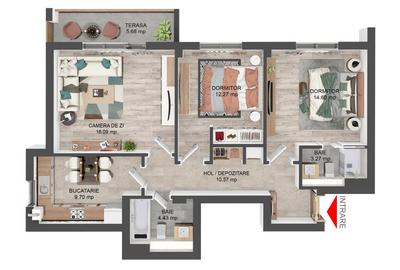 Apartament 3 camere modern etaj 7/8  *incalzire in pardoseala inclusa in pret* - 4