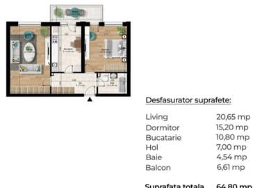 Apartament 2 camere decomandat cu suprafață de 65 mp, 7 minute Metrou Berceni - 9