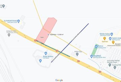 Teren in zona comerciala | Vama Pitesti |  S: 12.000 mp | Deschidere 65m | Autos - 4
