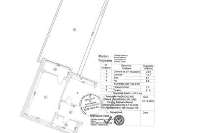 Tribunal Bulevardul Unirii 2 camere 147 mp 60 utili terasa 6 mp curte 81 mp 2025 - 11