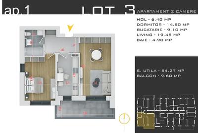 Apartament cu 2 camere decomandat în Theodor Pallady
