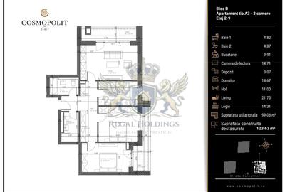 Apartament Modern, 3 Camere 99 Mp, Categorie Lux, Racadau - Brasov - 4