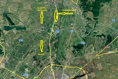 Teren Feldioara cu front la DN 13 - 2