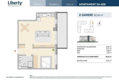 Apartament cu 2 camere semidecomandat în Semicentral