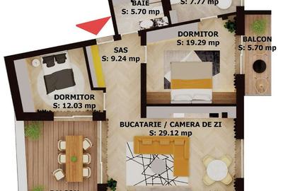 Apartament nou, 3 camere, 290 000 Euro. Comision 0. - 1