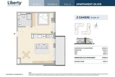 Apartament cu 2 camere semidecomandat în Semicentral