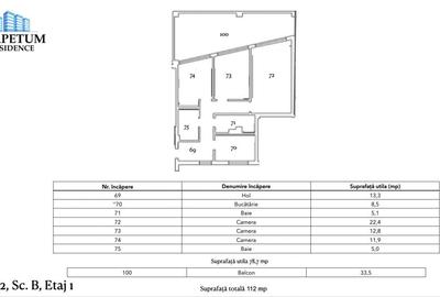 Tomis Nord - Vanzare apartament decomandat cu 3 camere, bloc nou. - 11