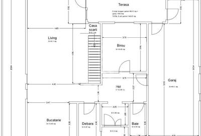 Casa individuala, 6 camere, 2 bai, garaj, teren 913, pompa de caldura - 23
