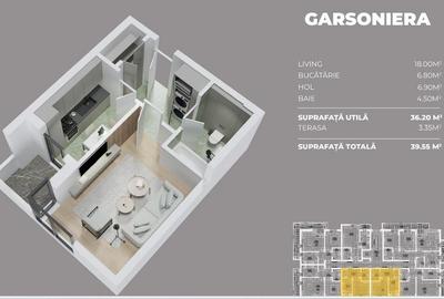 Garsonieră decomandată în Nord-Vest