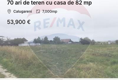 Teren Construcții intravilan de 7000 mp, în Călugăreni