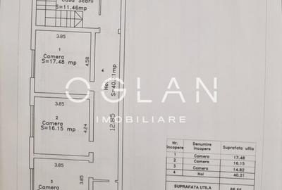 Apartament 3 camere, 88 mp utili, etaj 1, zona Turnisor - 5