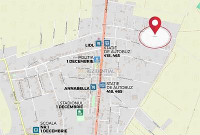 Teren intravilan 1 Decembrie Ilfov – 16.608 mp, langa DN5, acces rapid - 2
