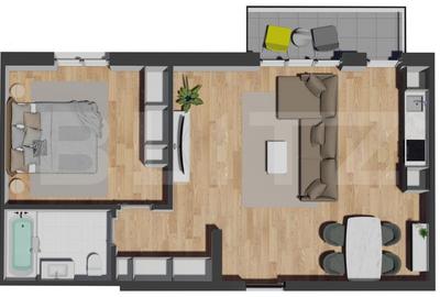 COMISION 0% Apartament 2 camere, panorama superba, bloc exclusivist, VIVO MALL - 4