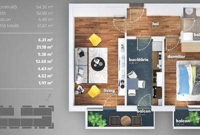 Grand Kristal - Apartament 2 camere , ideal investitie - 7
