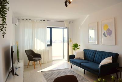 Apartament cu 2 camere decomandat, mobilat în Băneasa