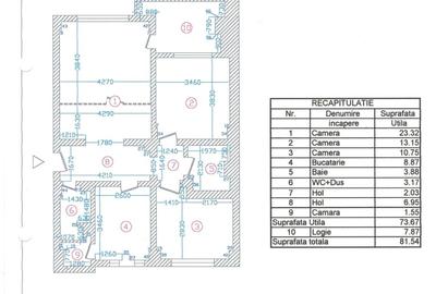 Spatiu birouri, (3 camere), bucatarie si 2 bai. - 8