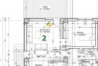 Apartament 2 camere + Curte proprie 43mp - Otopeni - 3