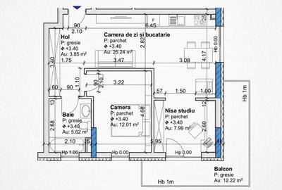 Apartament 3 Camere 55 mp, etaj 3, imobil nou,  Între Lacuri - 13