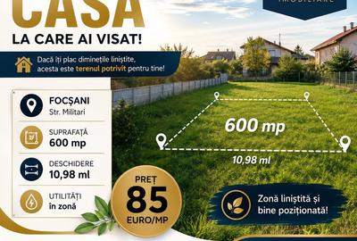 Teren agricol intravilan de 600 mp, în Est