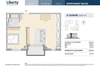 Apartament cu 2 camere semidecomandat în Semicentral