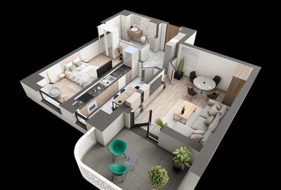 Apartament cu 2 camere decomandat în Galata