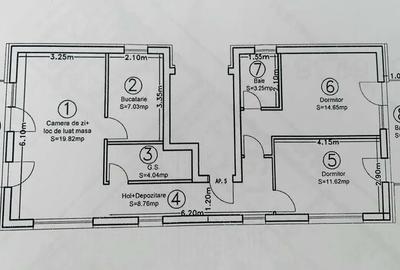 Apartament 3 camere, 70 mp, 2 bai, la cheie, zona strazii Erich Bergel - 19