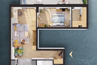 Apartament cu 2 camere Finisat Elite City 59mp terasa 13mp - 12