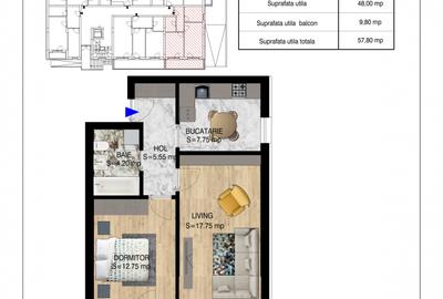 2 camere Decomandat | Titan Pallady, Metrou Teclu - 5