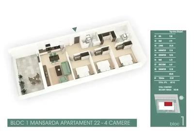 Apartament 4 Camere cu Terasa 10 min Metrou Bloc Finalizat - 4