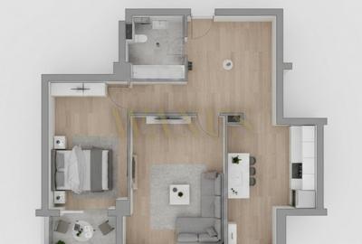 Apartament cu 2 camere decomandat în Florești