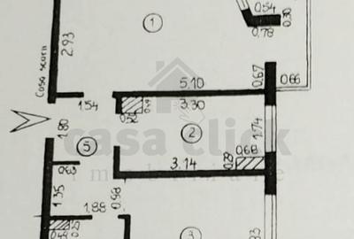 2 camere decomandat, etaj 2/7, Mazepa 1 – balcon inchis, centrală - 1