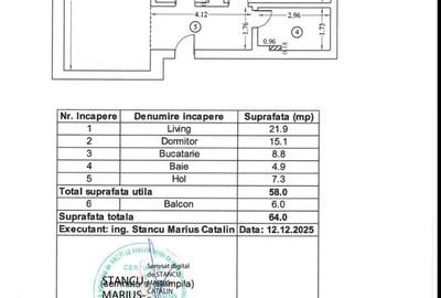 Apartament 2 camere 64 mp- complex City Nord an 2025- cu loc parcare ! - 3