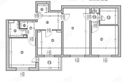 Apartament 3 camere, 2 băi, la 5 minute metrou Piața Sudului bloc 1981 - 6