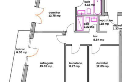 Apartamente spațioase cu 3 camere, balcon și dressing – bloc nou în Ghimbav - 2
