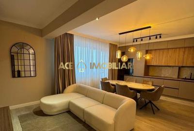 Apartament cu 3 camere semidecomandat, mobilat în Băneasa