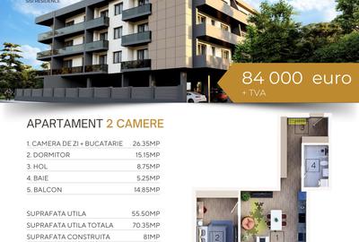 Apartament 2 camere, Terasa spatioasa, Bloc nou, Tomis nord , Odessa nr.6 - 1