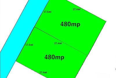 Teren intravilan 1268.4m(960mp utili+cota drum privat),intre case nou construite