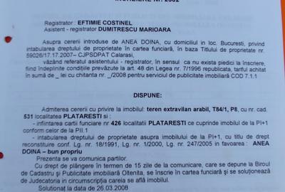Teren Construcții intravilan de 1568 mp, în Plătărești